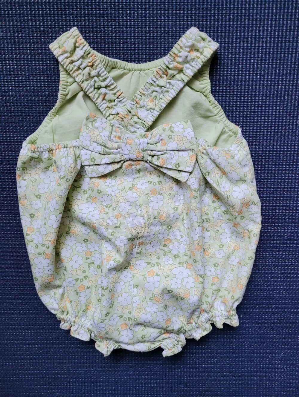 Janie and Jack Green Floral Sunsuit 0-3 mth NWT - Picture 9 of 9